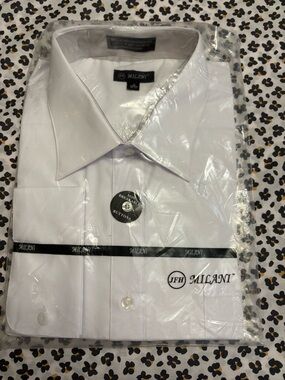Bundle 3 for $25. NWT Milani White Men's Long-Sleeve Dress Shirt. Neck 20.